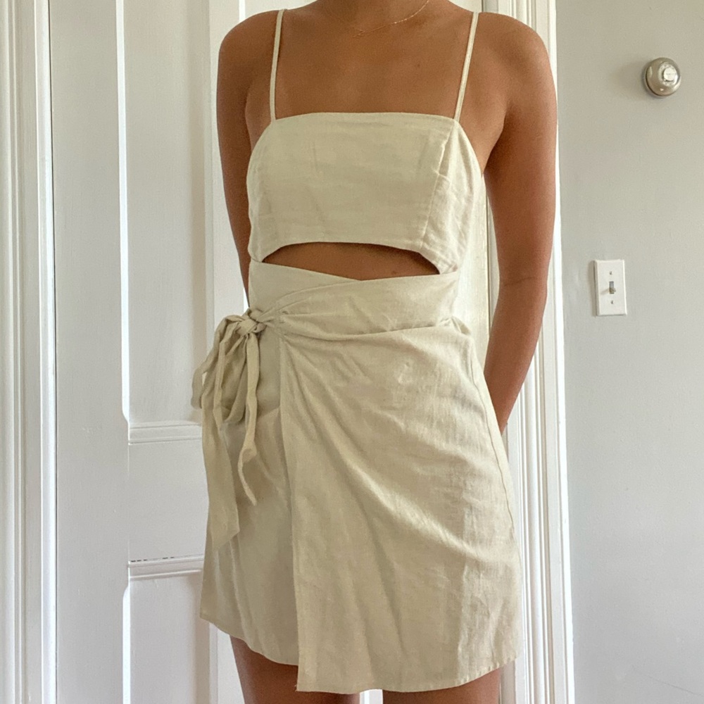 Linen Wrap Dress